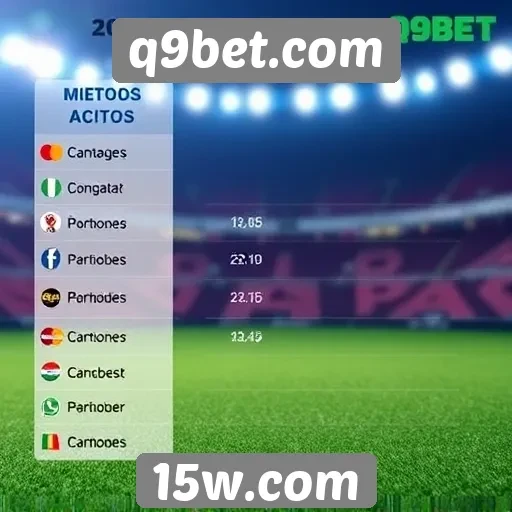 Métodos de pagamento aceitos em q9bet.com